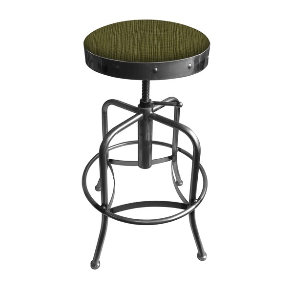 Adjustable Stool, Clear Coat Finish, Graph Parrot Seat